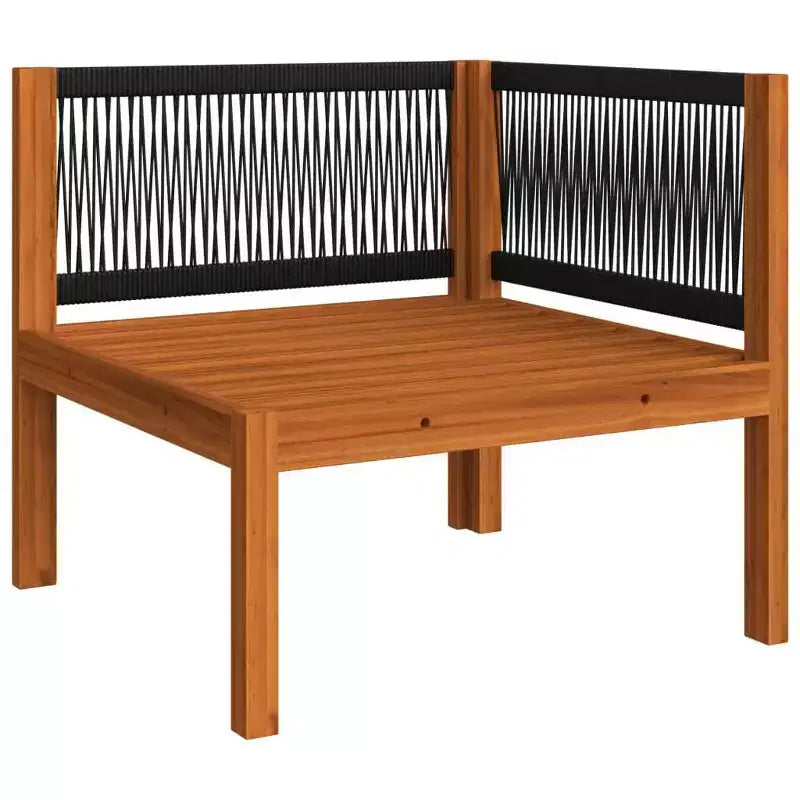 vidaXL Ensemble de salon de jardin 4 pièces en bois d'acacia massif, construction durable et résistante aux intempéries avec coussins crème pour un confort optimal