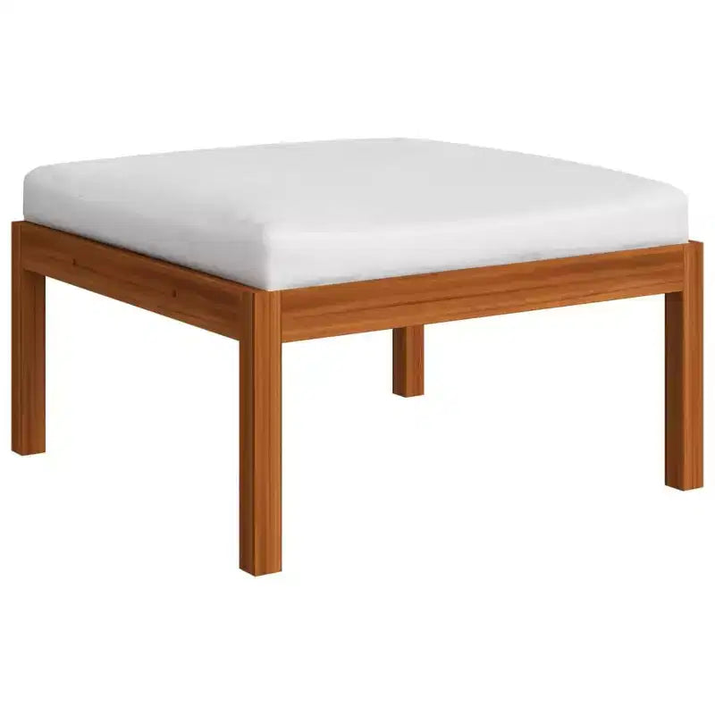 vidaXL Ensemble de salon de jardin 4 pièces en bois d'acacia massif, construction durable et résistante aux intempéries avec coussins crème pour un confort optimal