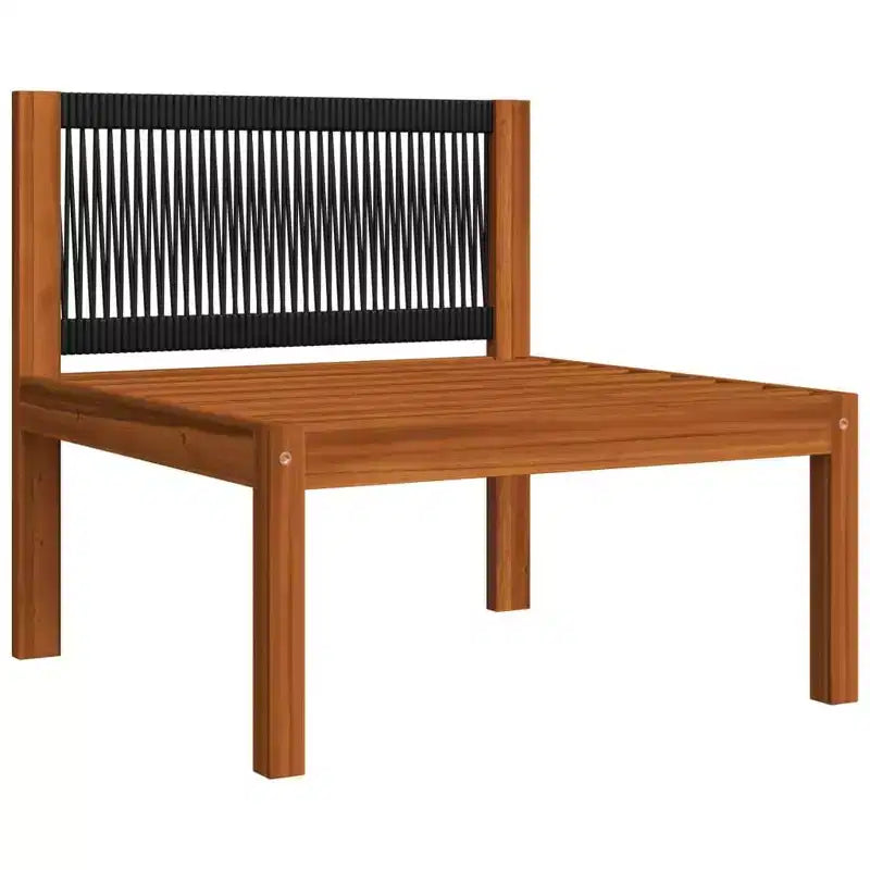 vidaXL Ensemble de salon de jardin 4 pièces en bois d'acacia massif, construction durable et résistante aux intempéries avec coussins crème pour un confort optimal