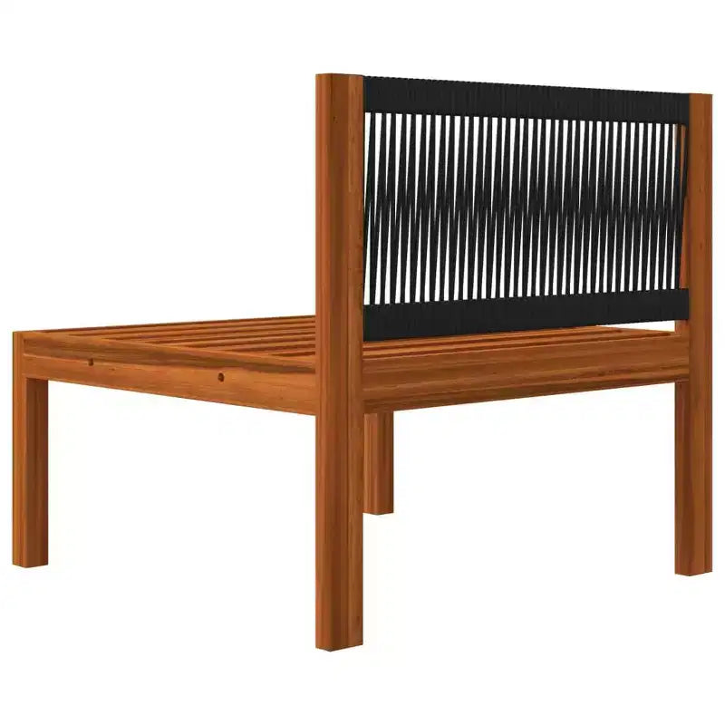 vidaXL Ensemble de salon de jardin 4 pièces en bois d'acacia massif, construction durable et résistante aux intempéries avec coussins crème pour un confort optimal
