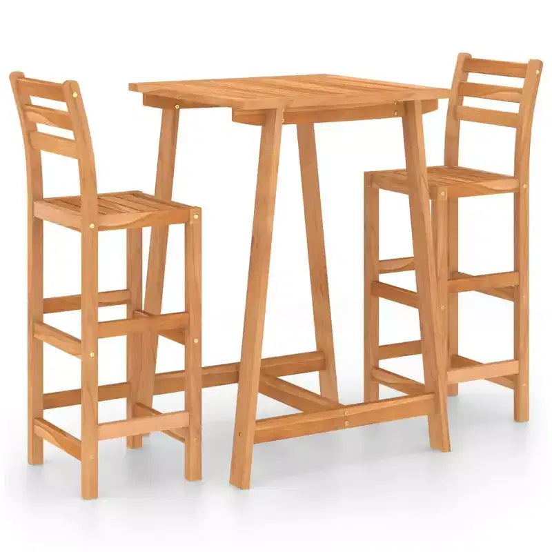 vidaXL Outdoor Bar Set Natural wood Solid acacia wood One size Durable