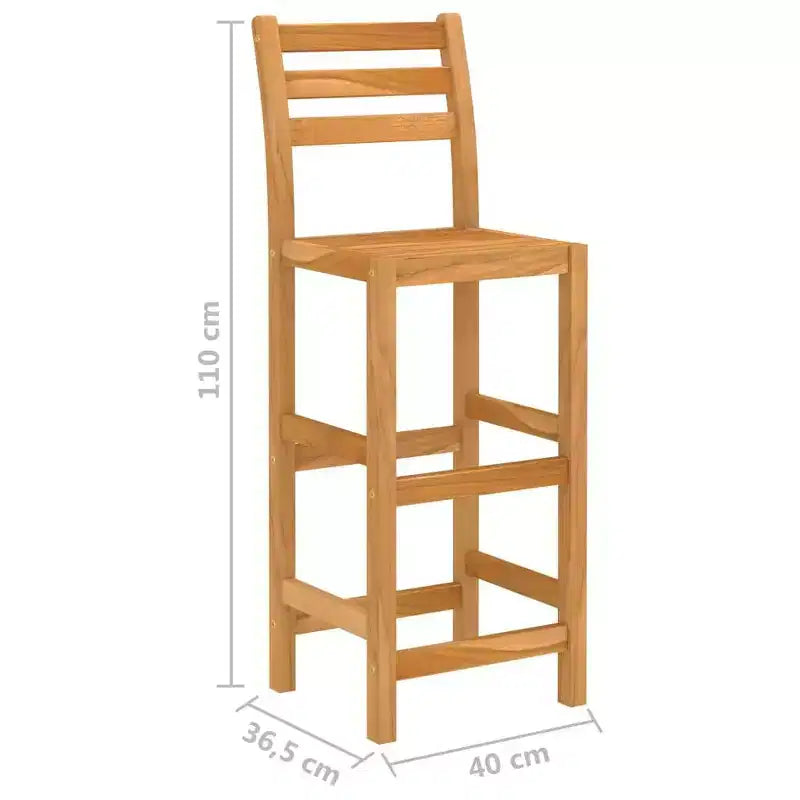 vidaXL Ensemble de bar d'extérieur Bois naturel Bois d'acacia massif Taille unique Durable