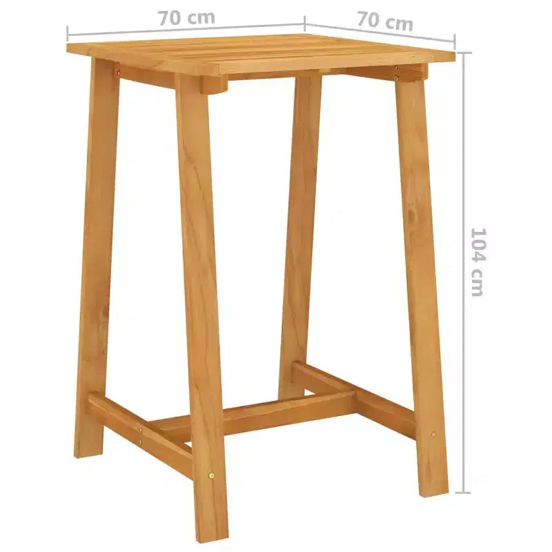 vidaXL Ensemble de bar d'extérieur Bois naturel Bois d'acacia massif Taille unique Durable
