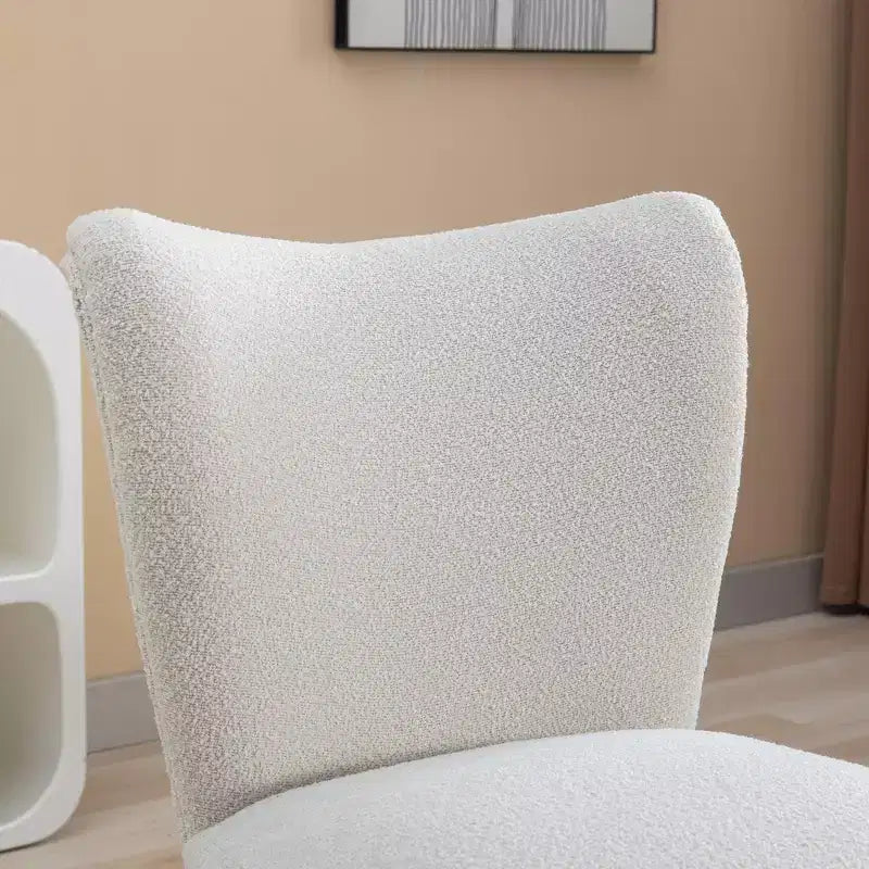 Living Room Chairs, Armless Accent Chair with Wooden Legs, Modern Upholstered Chair for Living Room, Bedroom, Office, Hotel