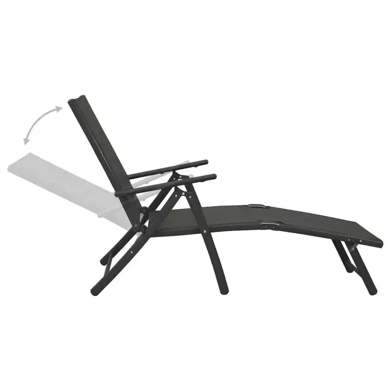 vidaXL Ensemble de salle à manger noir aluminium 10 pièces repose-pieds réglables