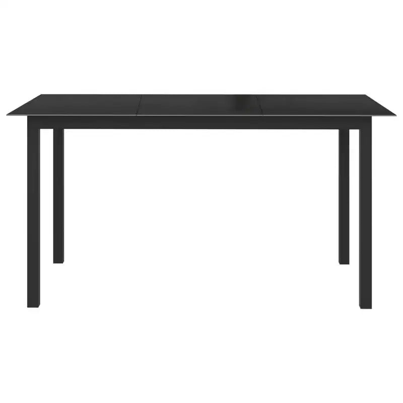 vidaXL Ensemble de salle à manger noir aluminium 10 pièces repose-pieds réglables