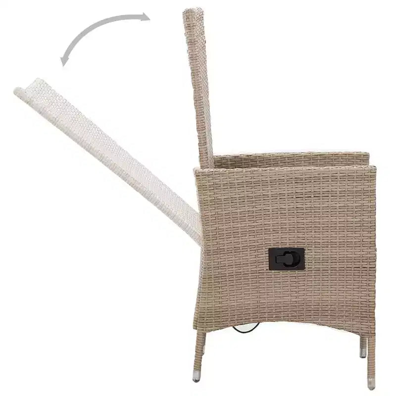vidaXL Ensemble de salle à manger Beige, Blanc crème