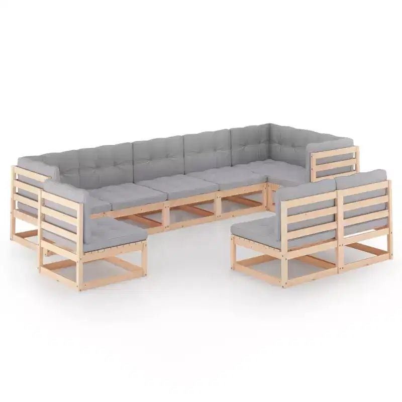 vidaXL Salon de jardin en bois de pin massif, modulable
