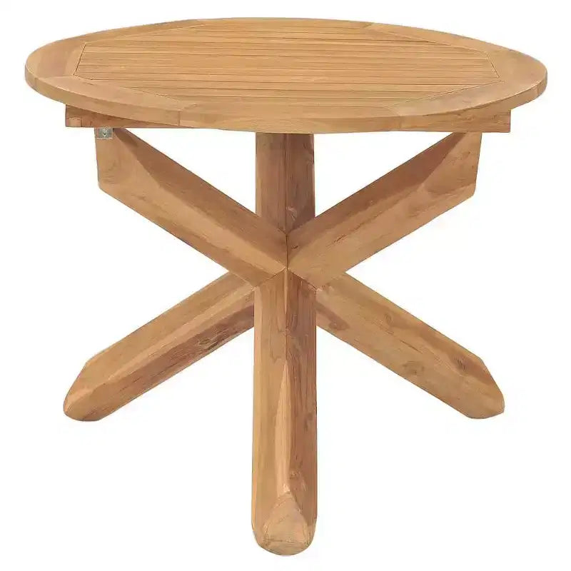 vidaXL Salon de jardin Teck naturel Bois de teck massif Standard Empilable
