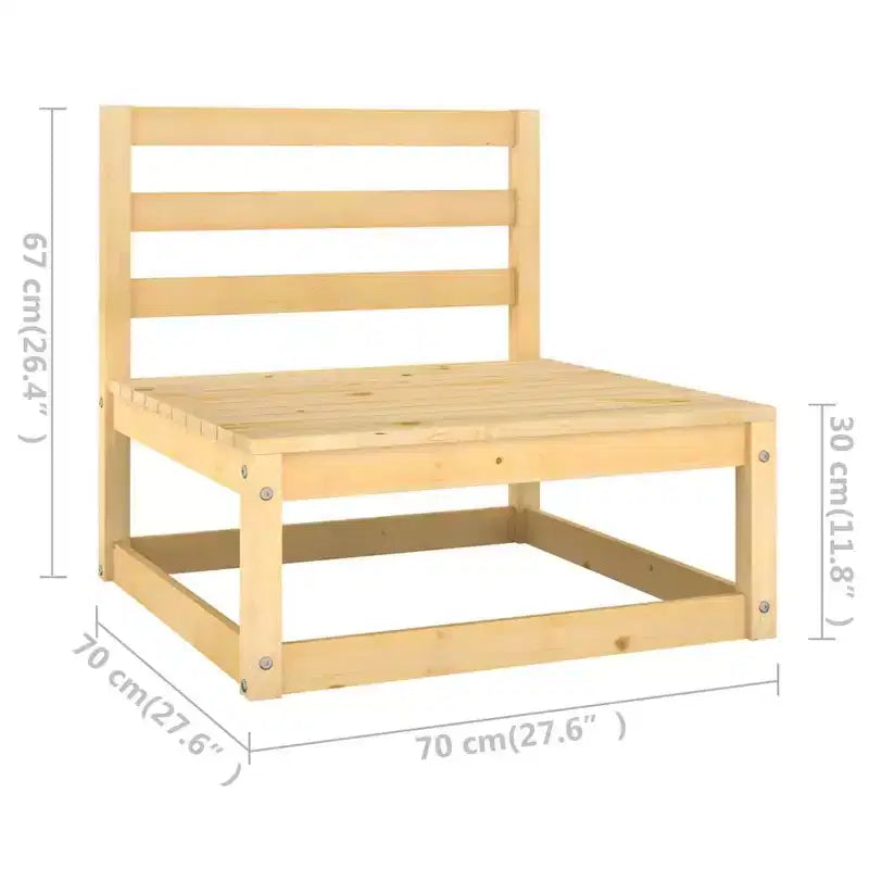vidaXL Ensemble de mobilier de jardin Bois naturel Bois de pin massif Grand Modulaire