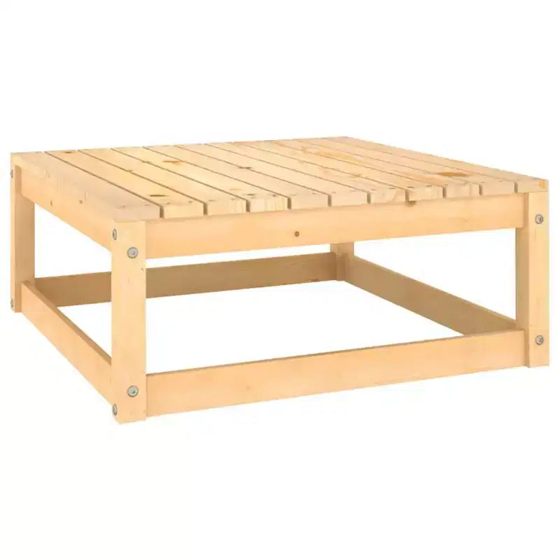 vidaXL Salon de jardin 11 pièces Canapé modulable d'extérieur Bois de pin massif - Naturel avec coussin