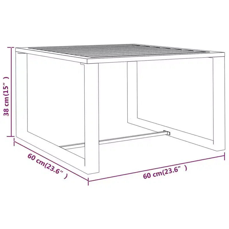 vidaXL Salon de jardin modulaire Table Aluminium Anthracite
