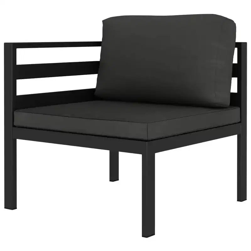 vidaXL Salon de jardin modulaire Table Aluminium Anthracite