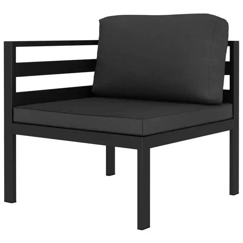 vidaXL Salon de jardin anthracite en aluminium modulable