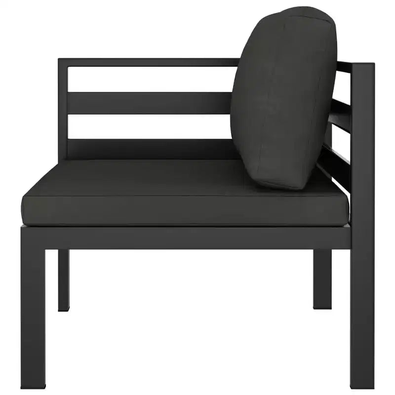 vidaXL Salon de jardin anthracite en aluminium modulable