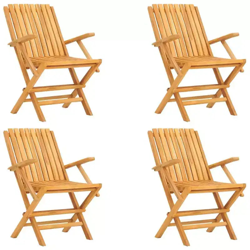 vidaXL Salon de jardin en teck massif couleur bois naturel moyen