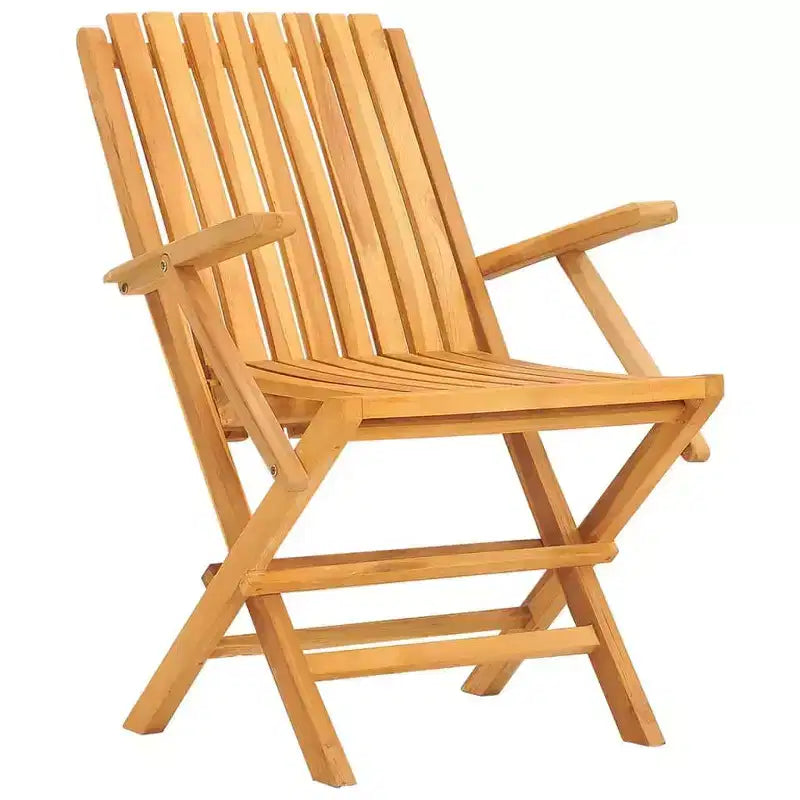 vidaXL Salon de jardin en teck massif couleur bois naturel moyen