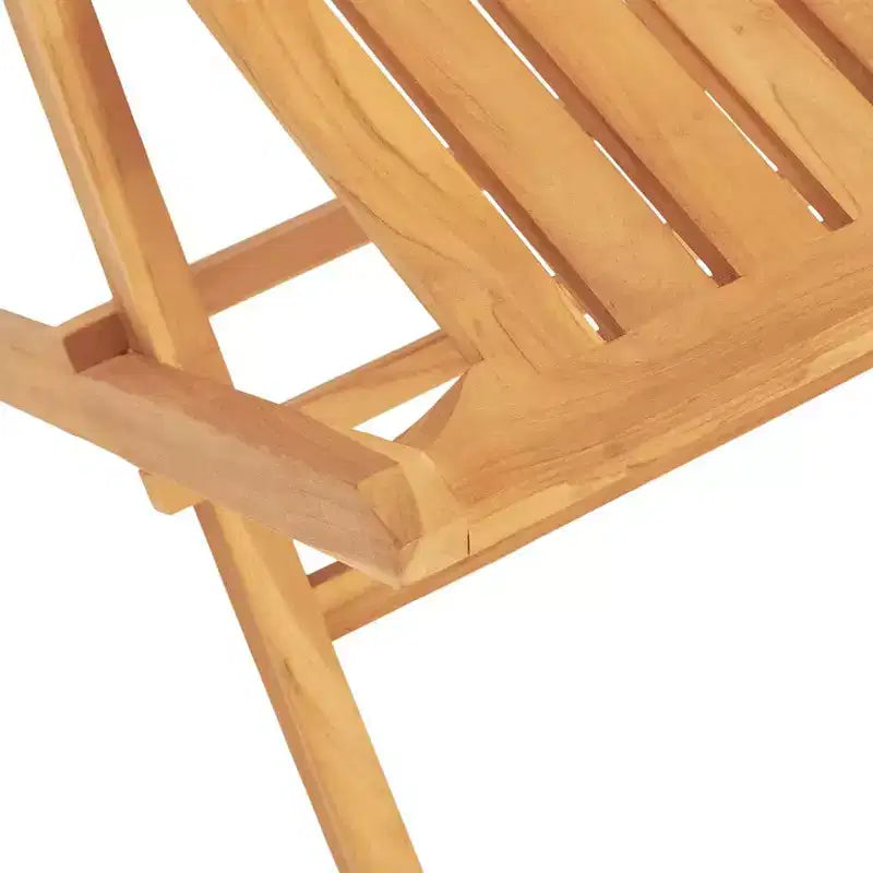 vidaXL Salon de jardin en teck massif couleur bois naturel moyen
