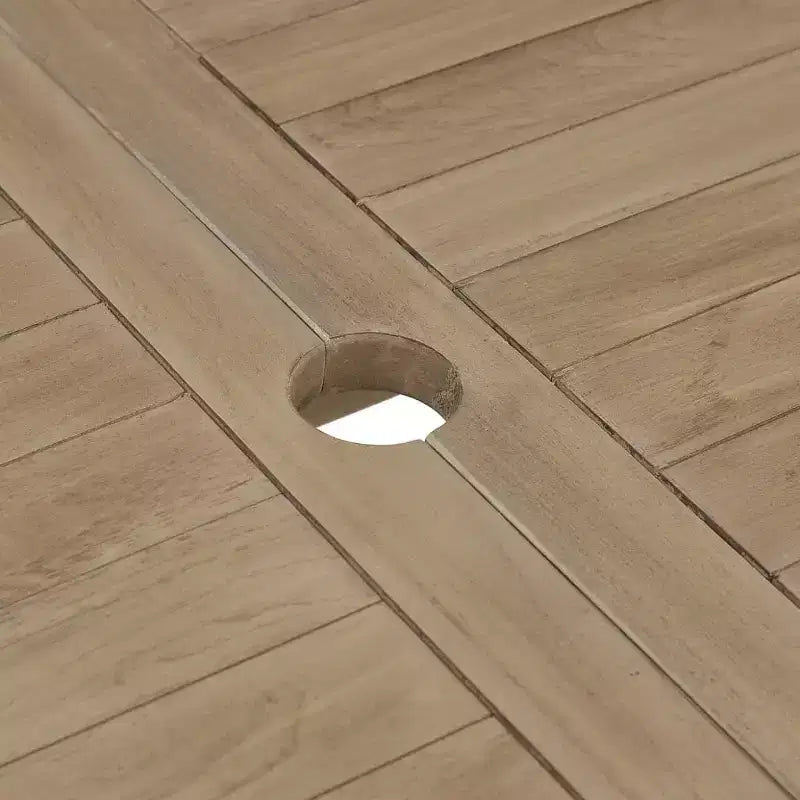 vidaXL Ensemble de salle à manger d'extérieur pour jardin Bois massif de teck Gris