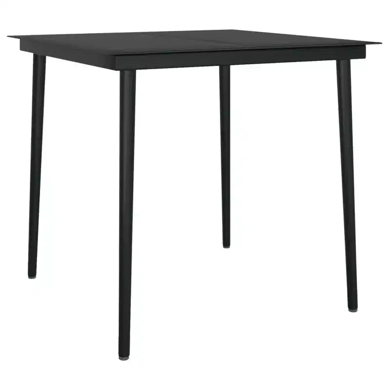 vidaXL Salon de jardin repas en rotin PE gris, acier, verre, 5 pièces empilables - Longueur de table 80 cm gris 4 articles