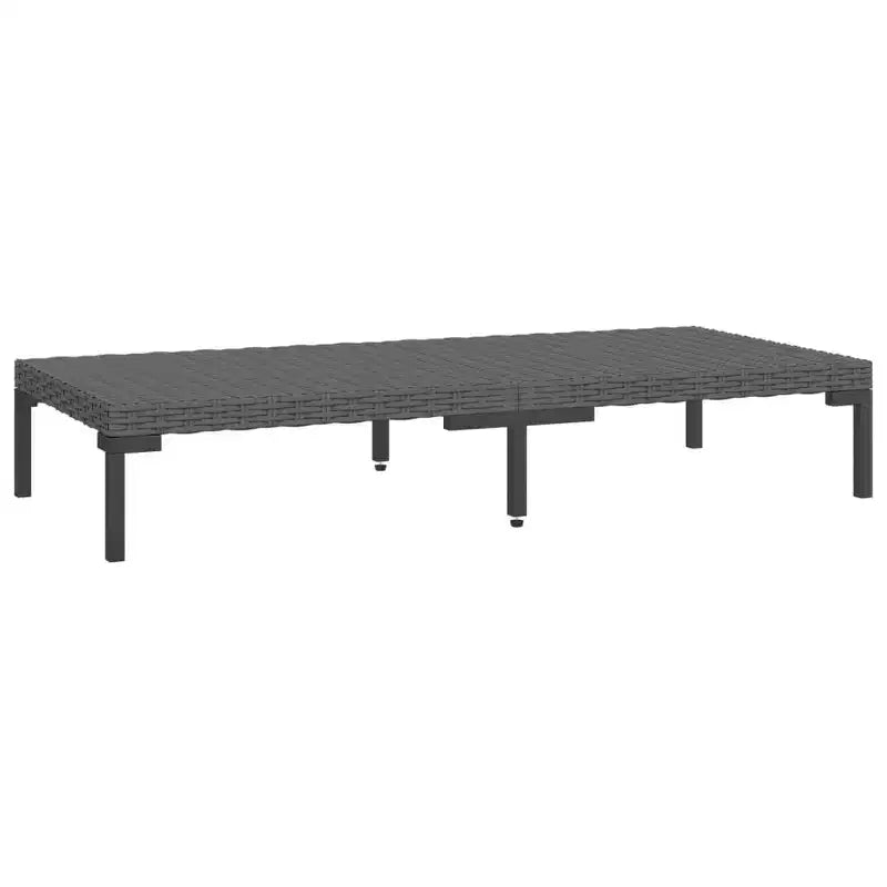 vidaXL Salon de jardin d'angle en résine tressée gris foncé
