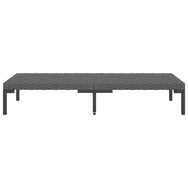 vidaXL Salon de jardin d'angle en résine tressée gris foncé