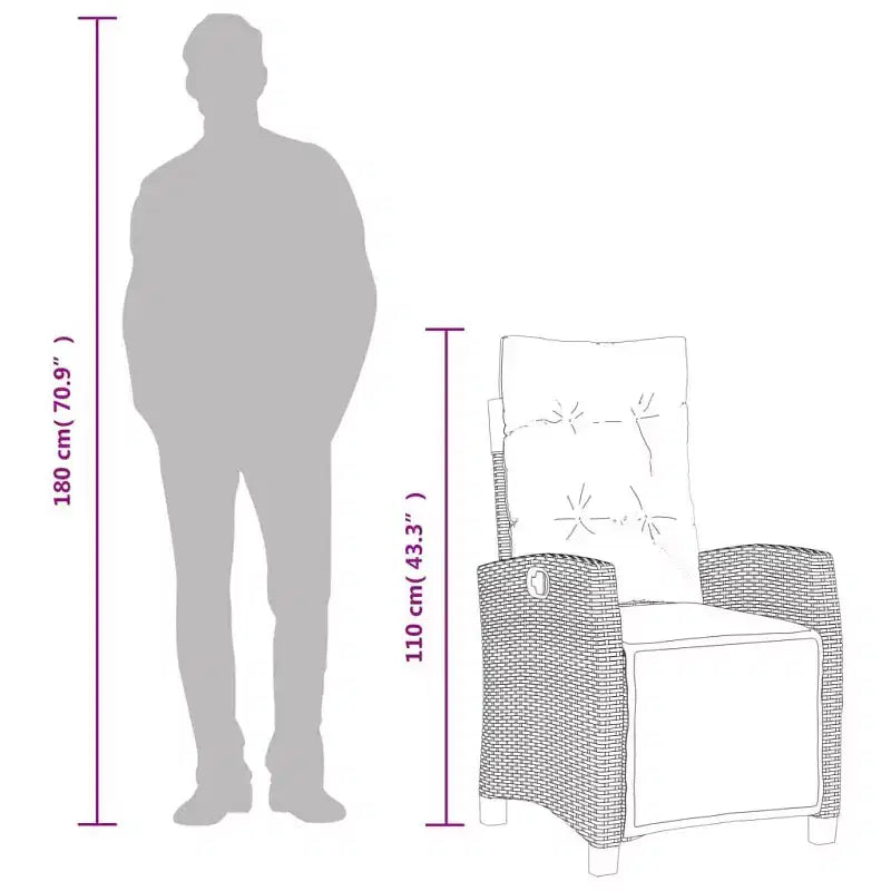 vidaXL Ensemble de salle à manger d'extérieur 7 pcs avec coussins résine tressée gris
