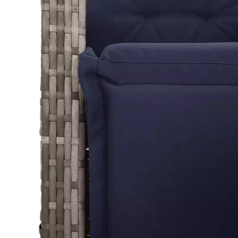 vidaXL Ensemble de salle à manger d'extérieur 7 pcs avec coussins résine tressée gris