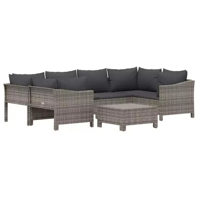 vidaXL Ensemble de Mobilier de Jardin Fauteuil d'extérieur avec Coussins Rotin Synthétique Gris
