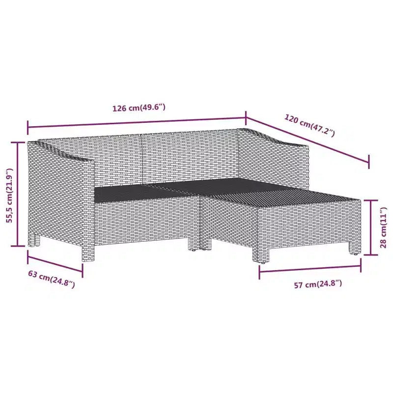 vidaXL Ensemble de Mobilier de Jardin Fauteuil d'extérieur avec Coussins Rotin Synthétique Gris