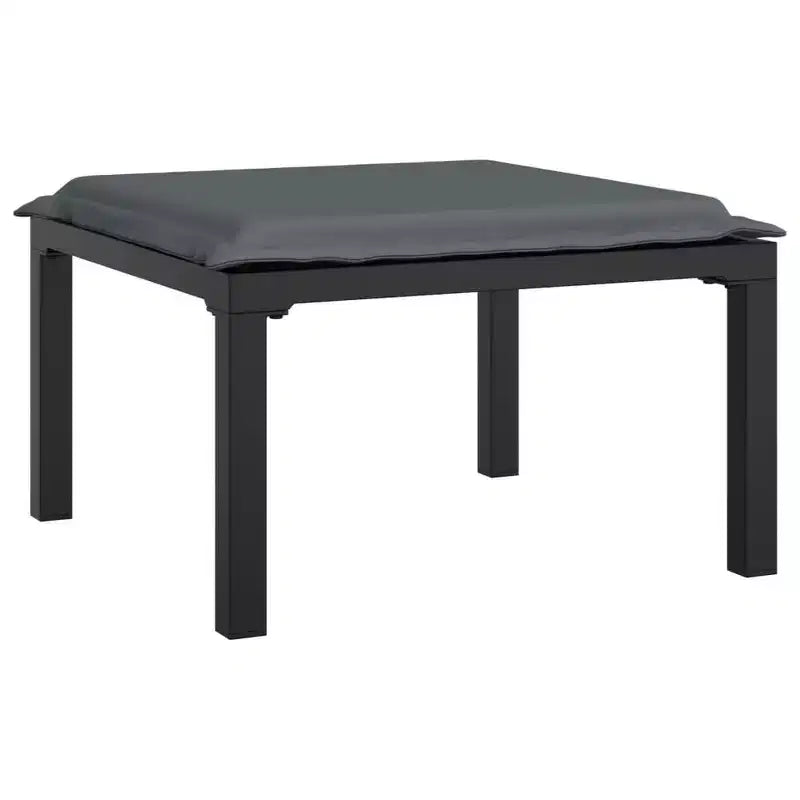 vidaXL Salon de jardin Canapé d'angle en poly rotin noir et gris