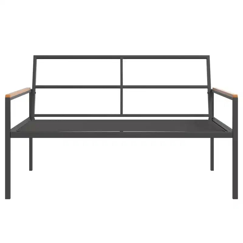 vidaXL Salon de jardin 4 pièces avec coussins en acier anthracite