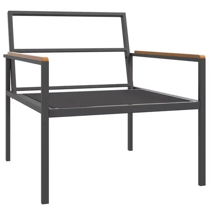 vidaXL Salon de jardin 4 pièces avec coussins en acier anthracite