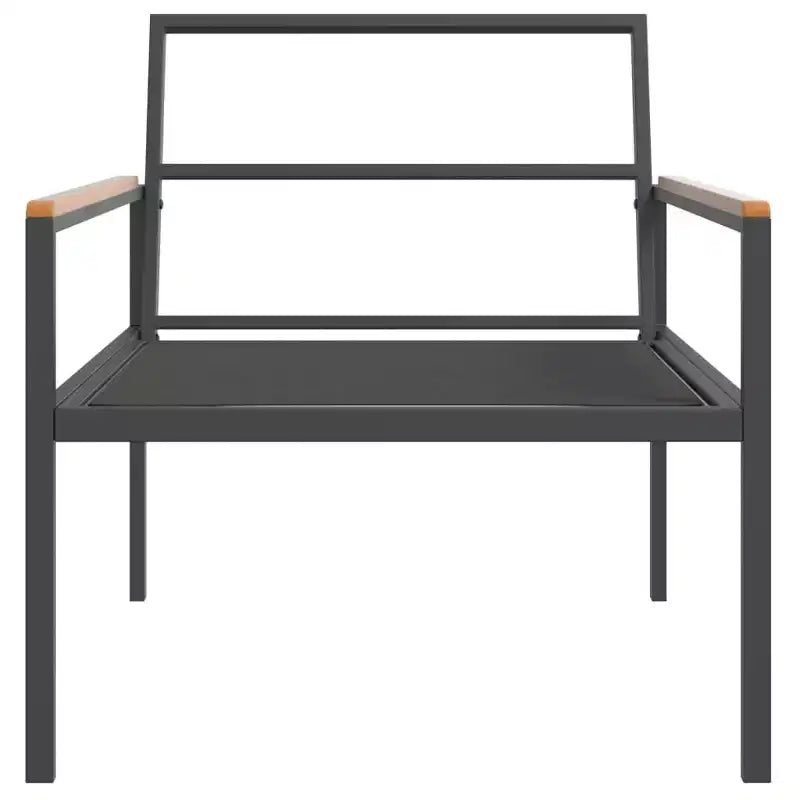 vidaXL Salon de jardin 4 pièces avec coussins en acier anthracite