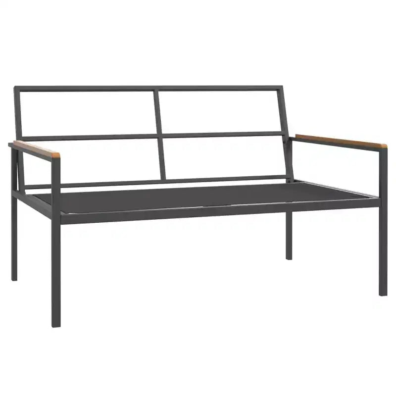 vidaXL Salon de jardin 4 pièces avec coussins en acier anthracite