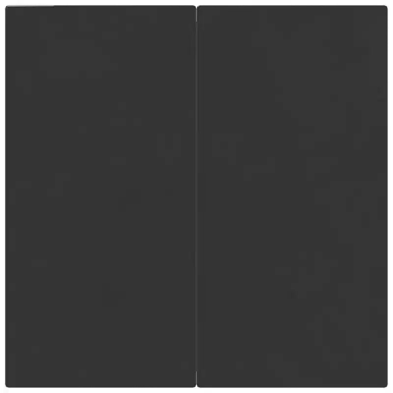 vidaXL Salon de jardin noir en résine tressée, acier et verre trempé - Longueur de table 80 cm, 4 pièces