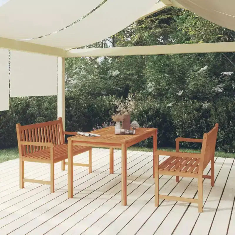 vidaXL Salon de Jardin en Bois de Teck Poncé, Durabilité Moyenne