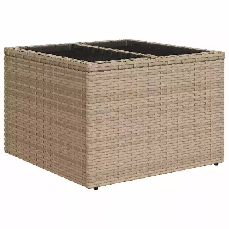 vidaXL Salon de jardin beige en résine tressée Grand salon de jardin modulable