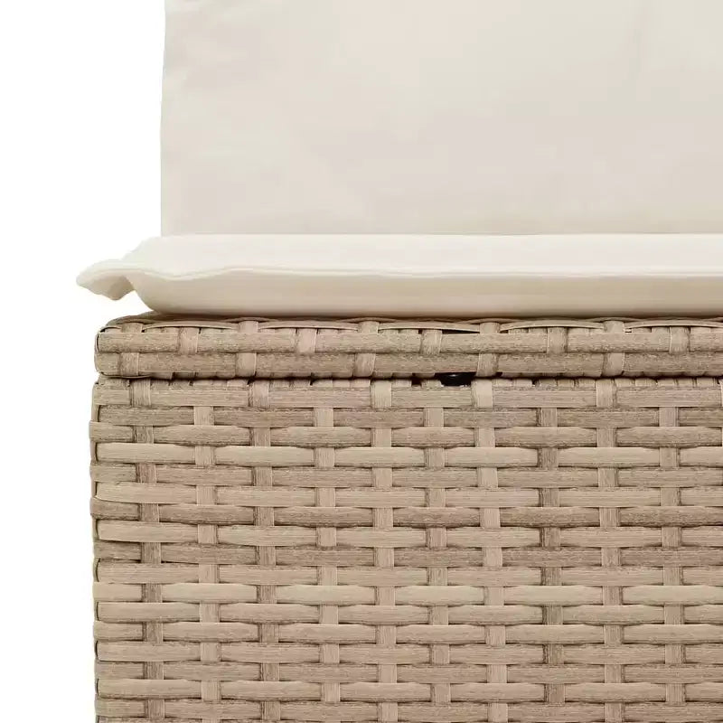 vidaXL Salon de jardin beige en résine tressée Grand salon de jardin modulable