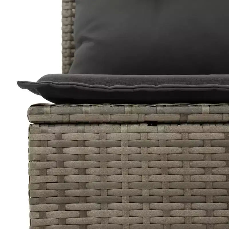 vidaXL Salon de jardin modulaire en résine tressée gris Standard