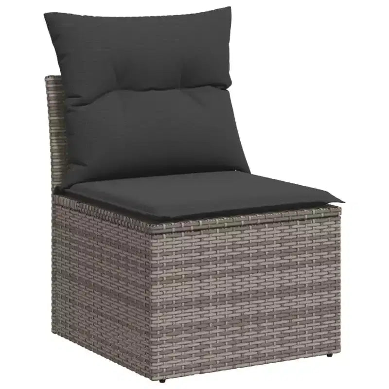 vidaXL Salon de jardin gris, gris foncé