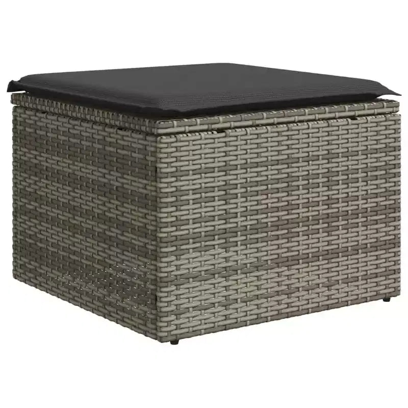 vidaXL Salon de jardin gris, gris foncé