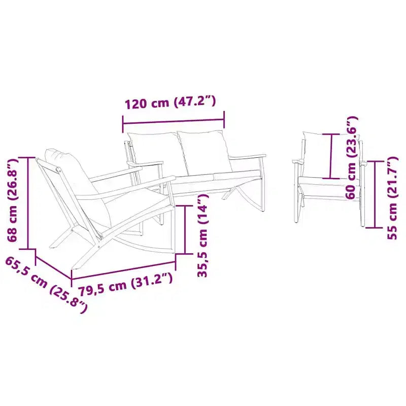 vidaXL Chaises de patio avec coussins, mobilier de jardin extérieur, acier noir