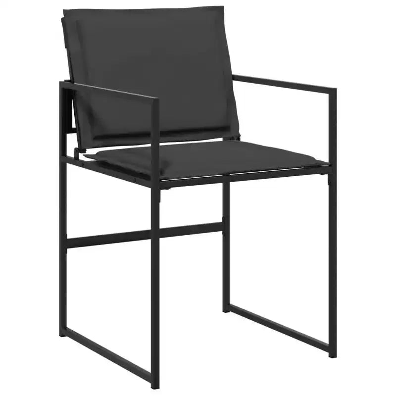 vidaXL Salon de jardin 15 pcs avec coussins textilène noir