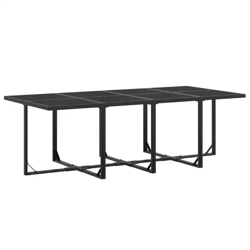 vidaXL Ensemble de salle à manger de jardin Table et chaises Meubles d'extérieur Tissu textilène Noir