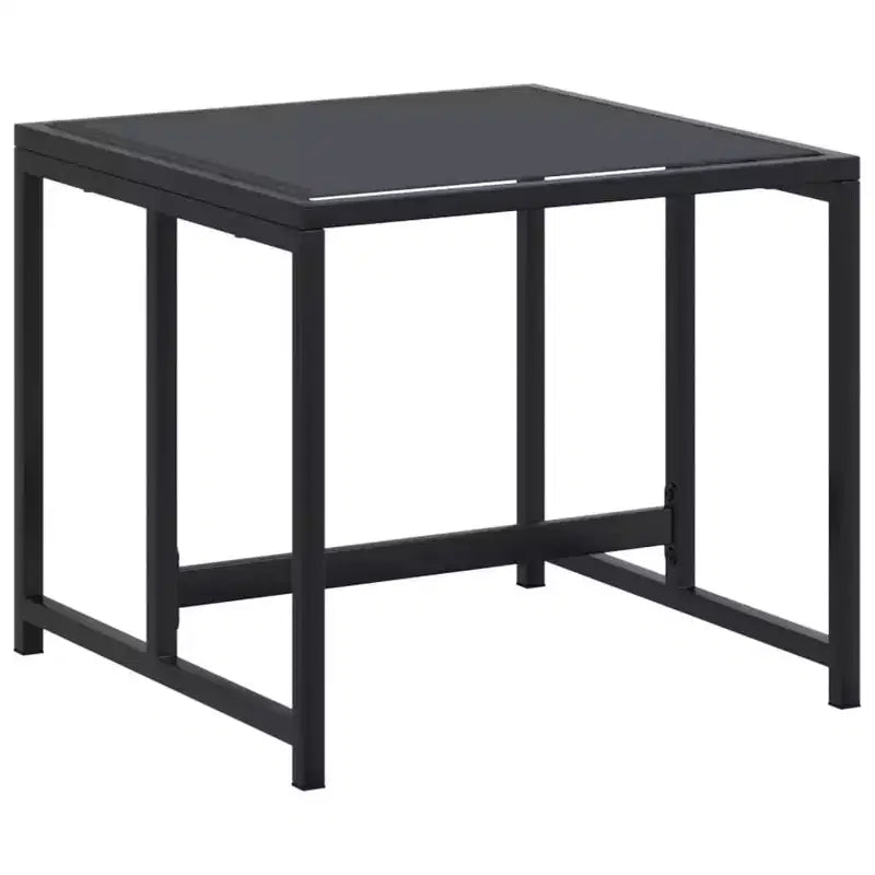 vidaXL Ensemble de salle à manger de jardin Table et chaises Meubles d'extérieur Tissu textilène Noir
