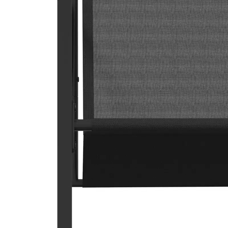vidaXL Ensemble de salle à manger de jardin Table et chaises Meubles d'extérieur Tissu textilène Noir