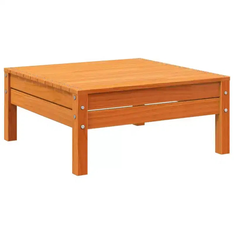 vidaXL Salon de jardin grand format en pin massif marron ciré et tissu Oxford