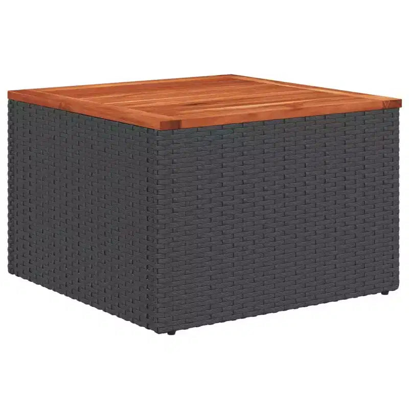 vidaXL Salon de jardin noir en résine tressée 6 pièces modulable