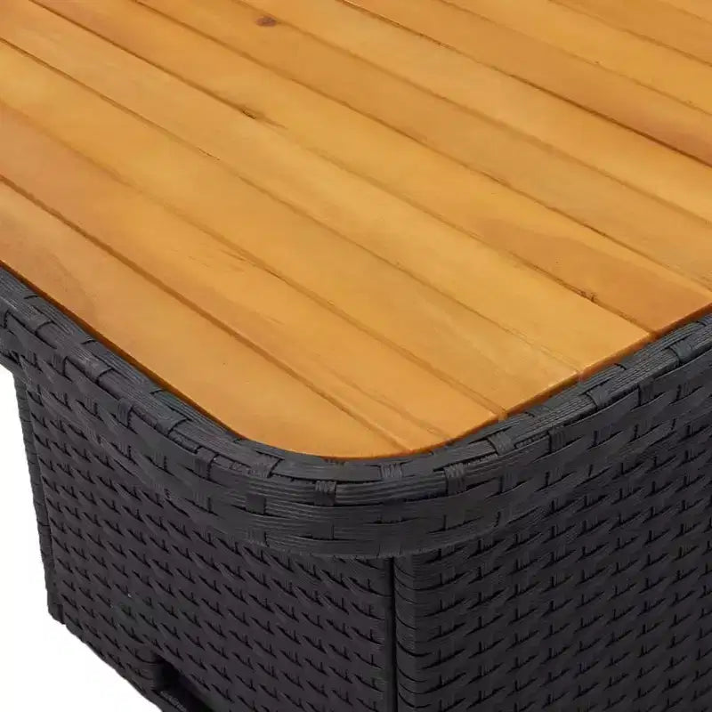vidaXL Ensemble repas de jardin noir, marron, crème